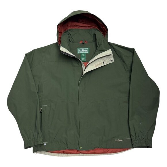 LL BEAN Waterproof Light Windbreaker Designer Outdoor Rain Jacket Mens XL - Picture 1 of 6